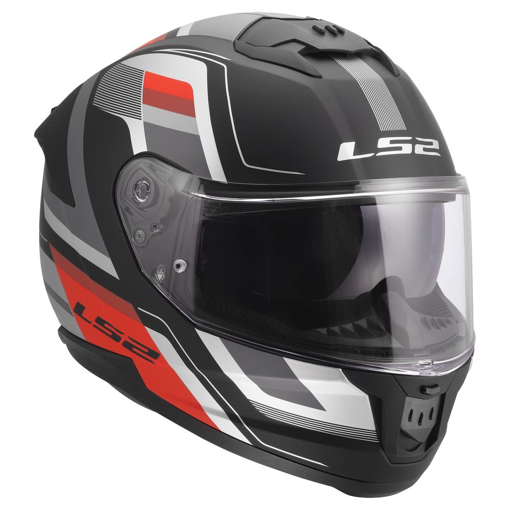 LS2 FF808 STREAM II  VINTAGE MATT BLACK GREY RED-1