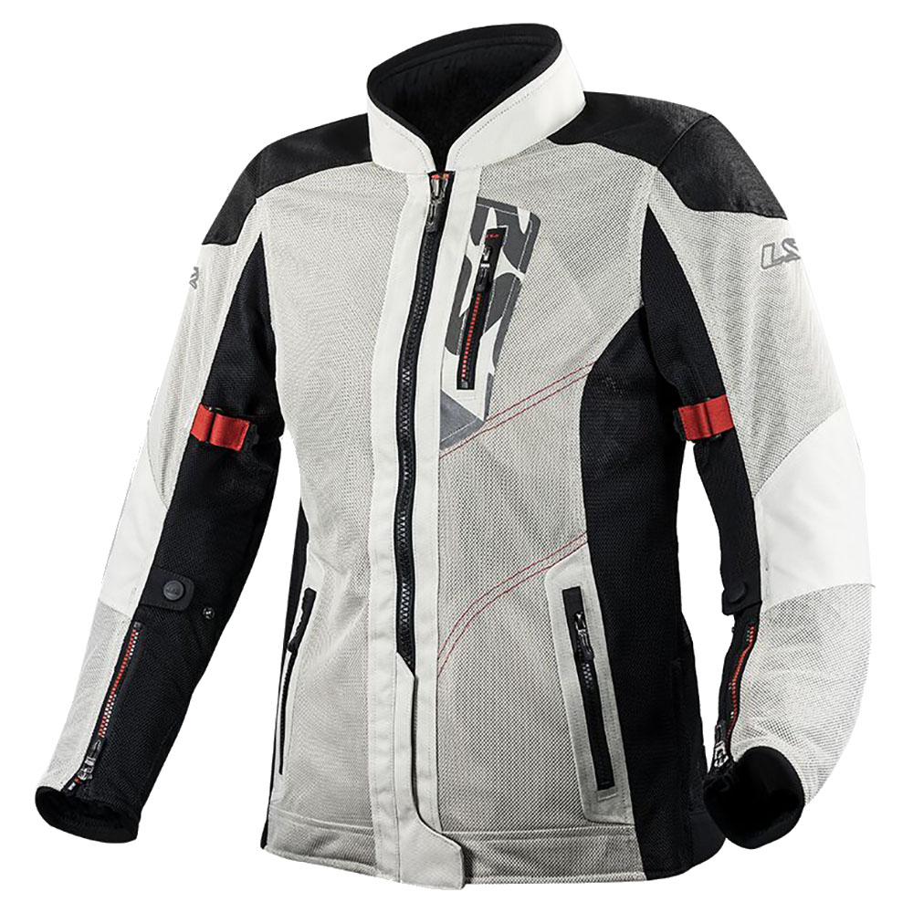 LS2 ALBA LADY JACKET LIGHT GREY BLACK