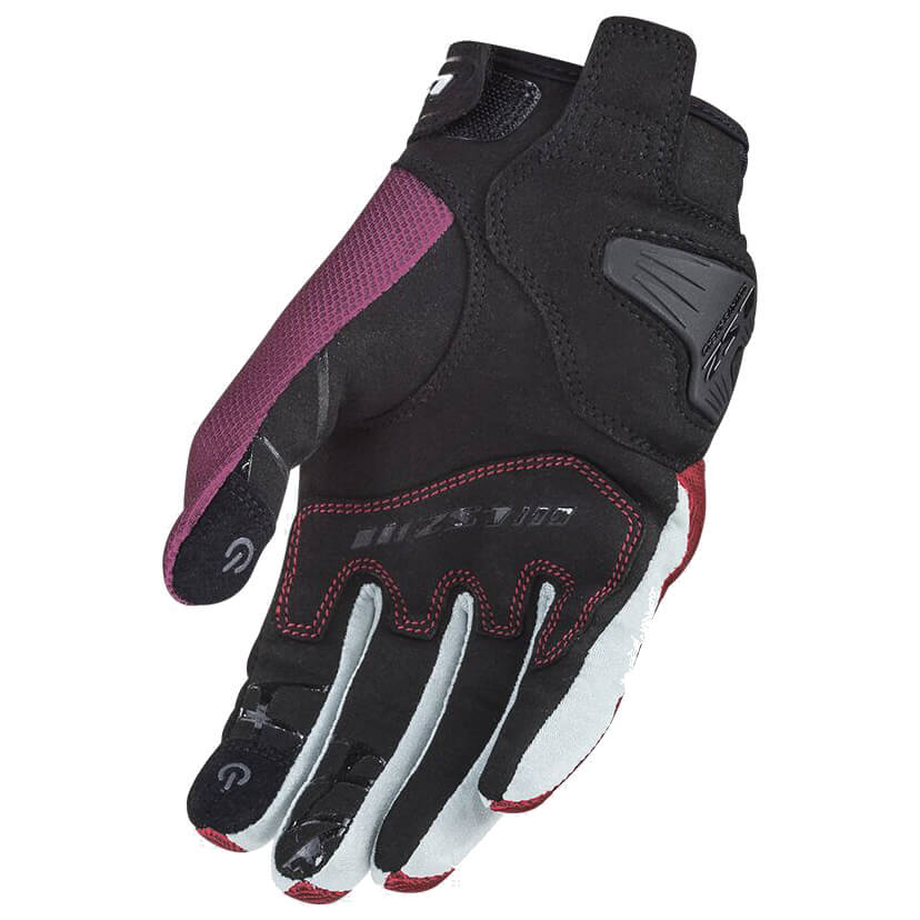 LS2 DART 2 LADY GLOVES BLACK RED GREY-1