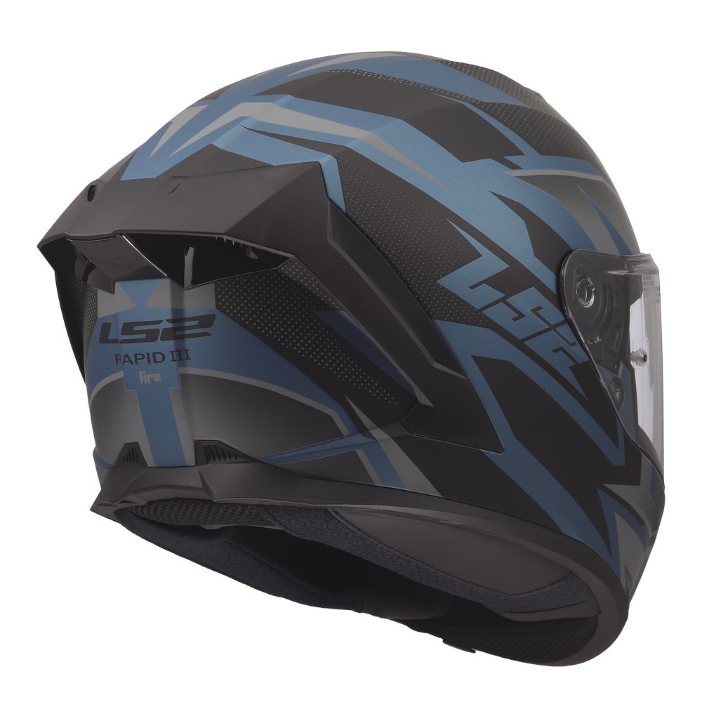 LS2 FF820 RAPID III XTREM BLACK BLUE PETROL-1