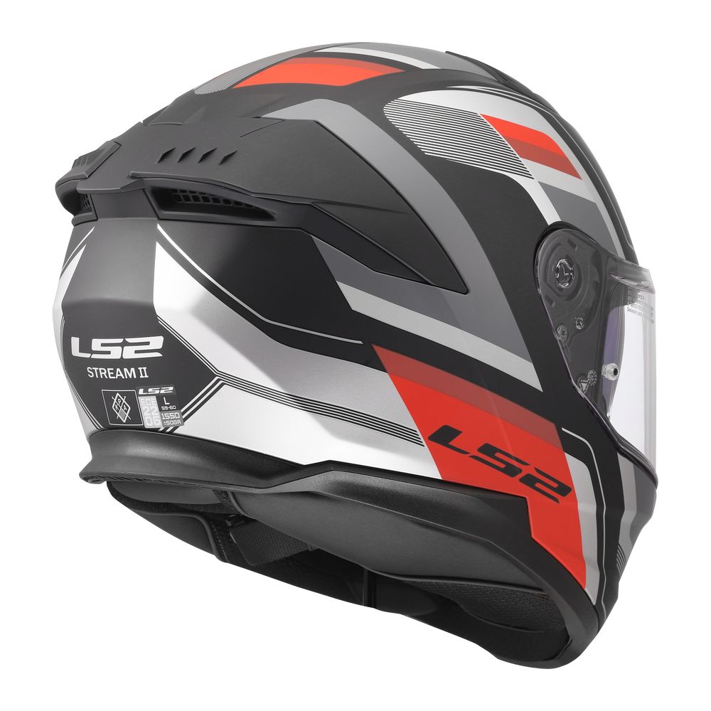 LS2 FF808 STREAM II  VINTAGE MATT BLACK GREY RED-5