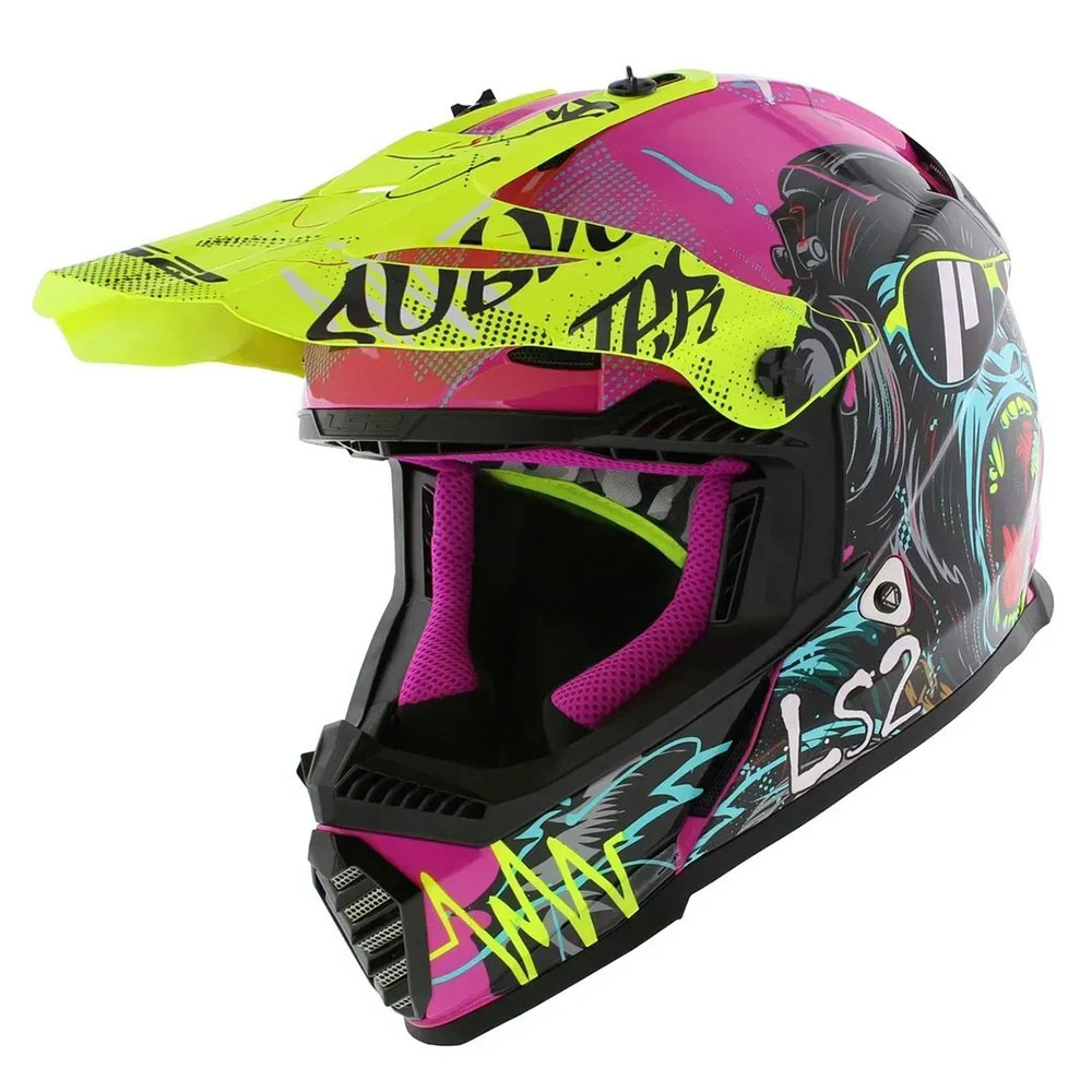 Шлем детский LS2 MX437 FAST II MINI GORILLA