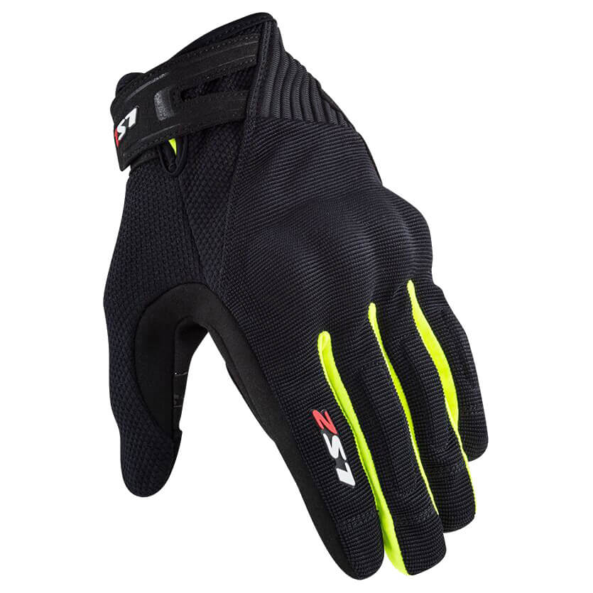 LS2 DART 2 MAN GLOVES BLACK H-V YELLOW