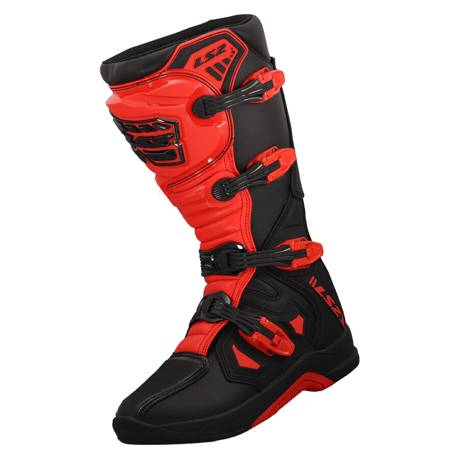 LS2 Raptor Man boots-black-red