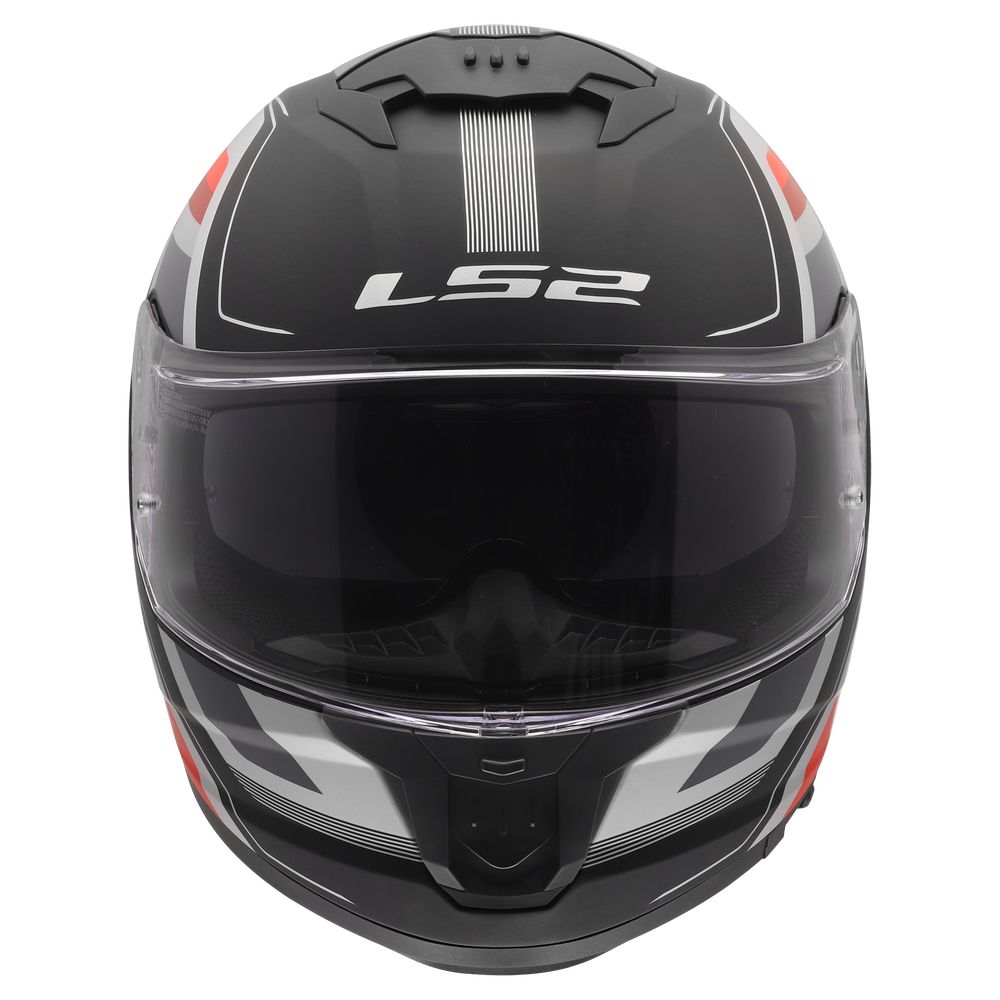 LS2 FF808 STREAM II  VINTAGE MATT BLACK GREY RED-8