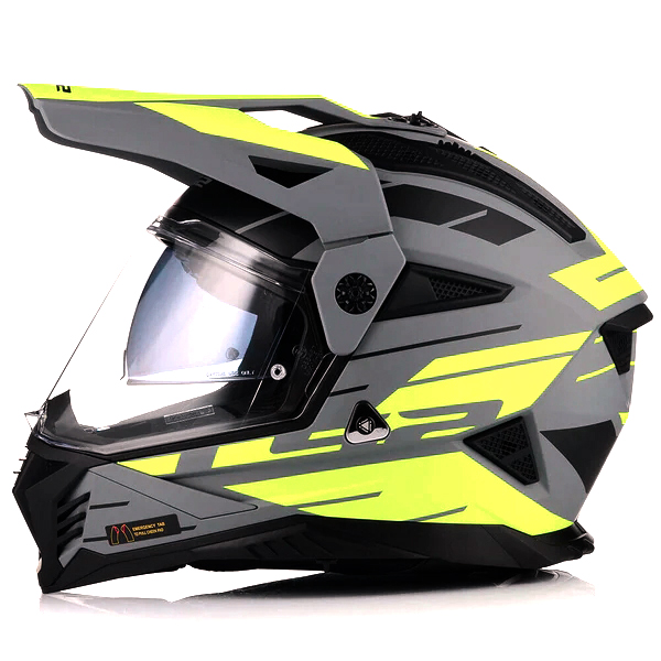 LS2 MX702 PIONEER II NAMIB Matt Grey H V Yellow-1