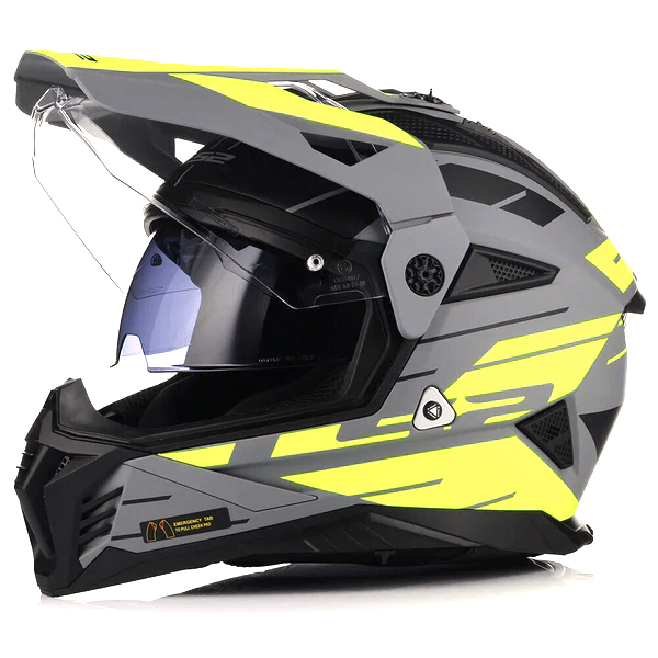 LS2 MX702 PIONEER II NAMIB Matt Grey H V Yellow-2