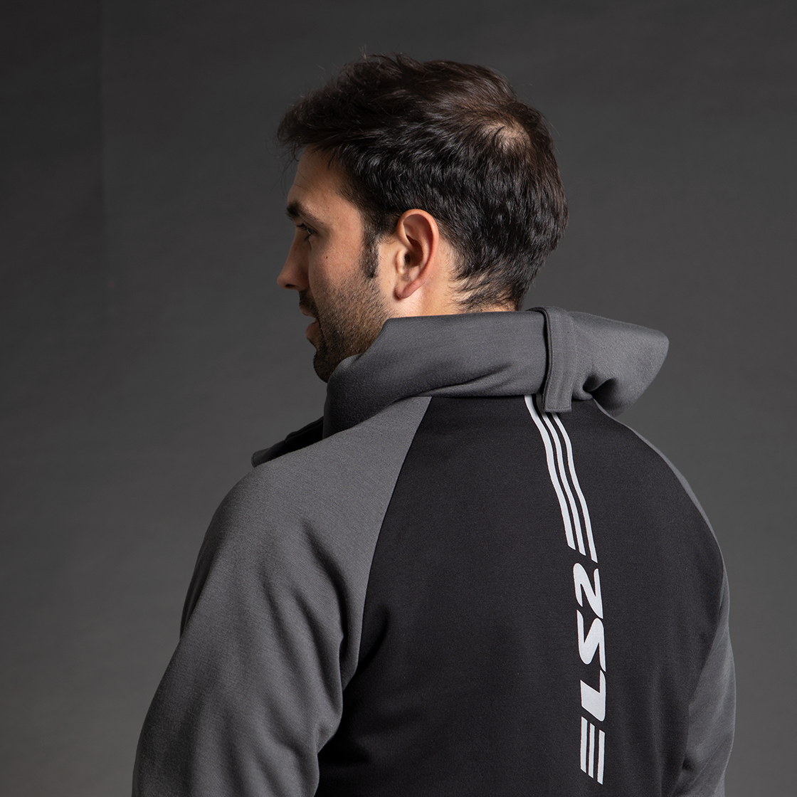 LS2 Throttle Man Jacket black dark grey-4