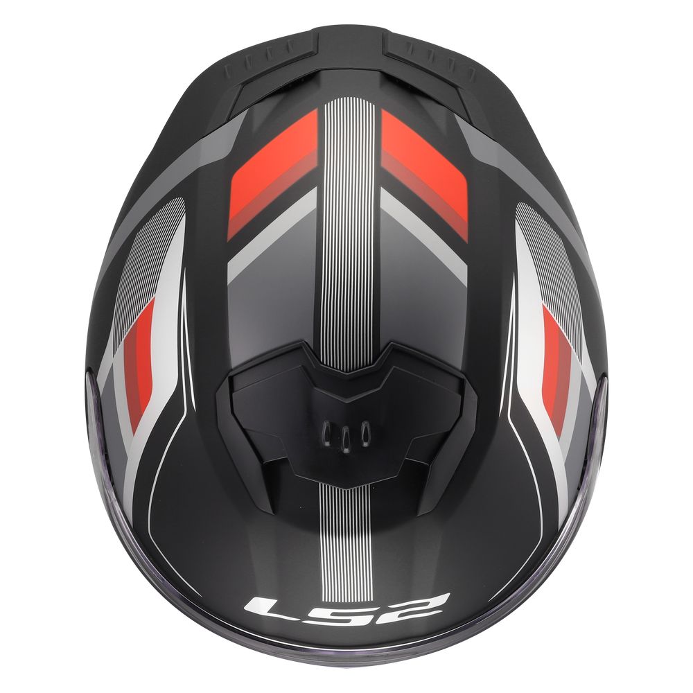 LS2 FF808 STREAM II  VINTAGE MATT BLACK GREY RED-6
