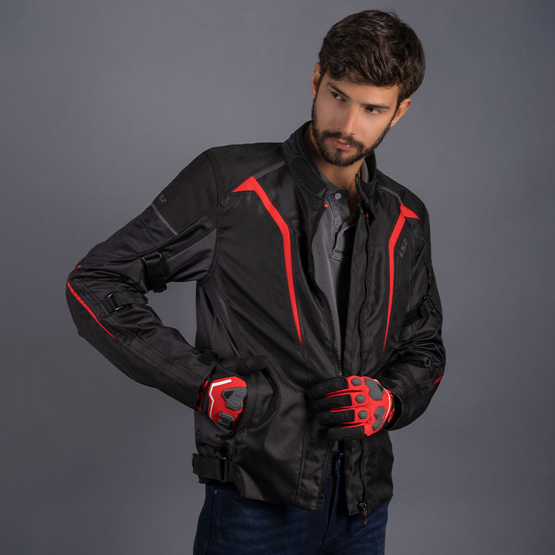 LS2 Sepang Man black grey red jacket-2