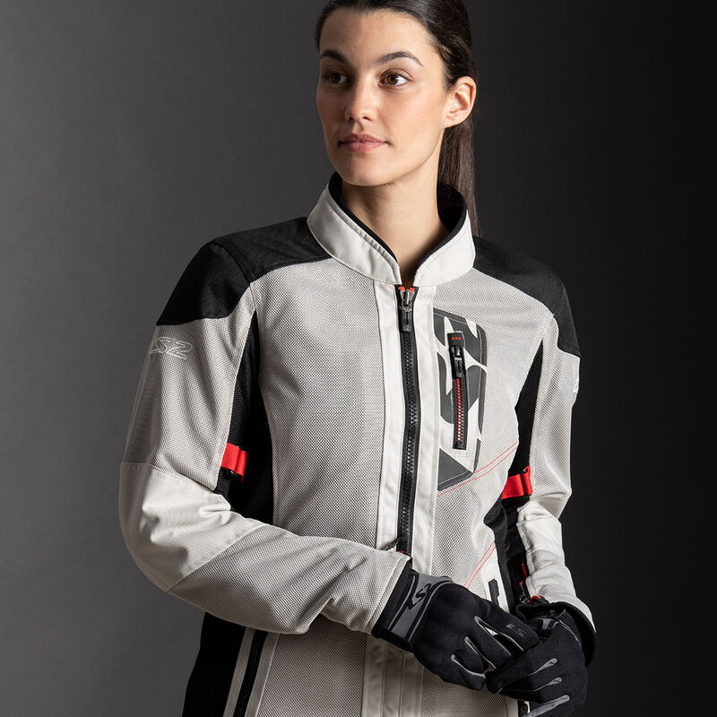 LS2 ALBA LADY JACKET LIGHT GREY BLACK-3